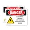 Signmission Electrical Hazard Low Voltage Danger Sign, Vinyl Decal, 10in W x 7in L, 2PK OS-2PACK-DS-D-710-L-2312 - alternate 1